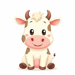 Cute Cow Clipart PNG highland Cow Png Cow print Clipart Digital Download Farm Animal Clipart for Sublimation & Crafts
