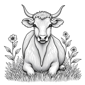 Cow Coloring Pages PNG Baby Cow Coloring Page Cute Highland Cow Coloring Page Digital Download Cute Farm Animal  Clipart