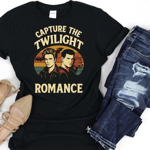 Retro Vintage Twilight Shirt, Twilight Fans Homage T-shirt, Book Lover Twilight Saga Comic Tee, Vampires Wolves Romance Shirt Movie Gift Top
