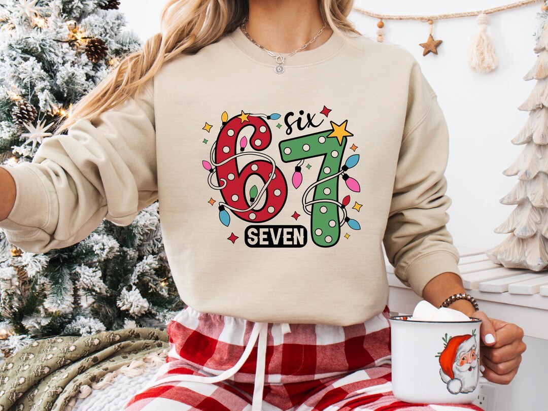 67 Sweatshirt, Funny Meme Shirt Women, Six Seven Number 67 Shirt, Six ...