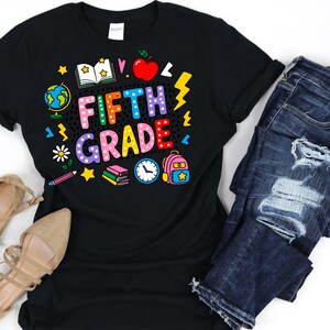 Fifth Grade Teacher Shirt | Toile de Jouy 5th Grade Tee | Teacher Appreciation Gift | Cute Elementary School Top | Back to School Shirt