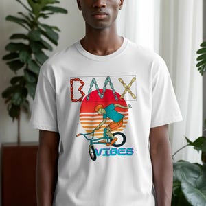 Bmx Vibes T-Shirt, Trendy bmx Rider Graphic Tee, Retro Sunshine Design bmx Tee, Cool Cycling Gift, Stylish bmx Biker Shirt