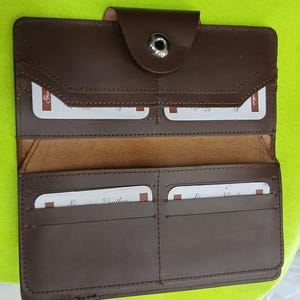 Cartera de cuero hecha a mano para hombre / Cartera delgada de piel de vacuno plegable / Regalo personalizado para él / Cartera minimalista para hombre