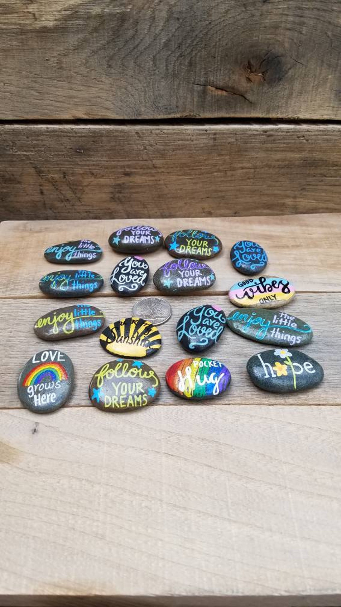 Pocket hugs Painted keepsake Rocks Coworker Classroom Etsy
