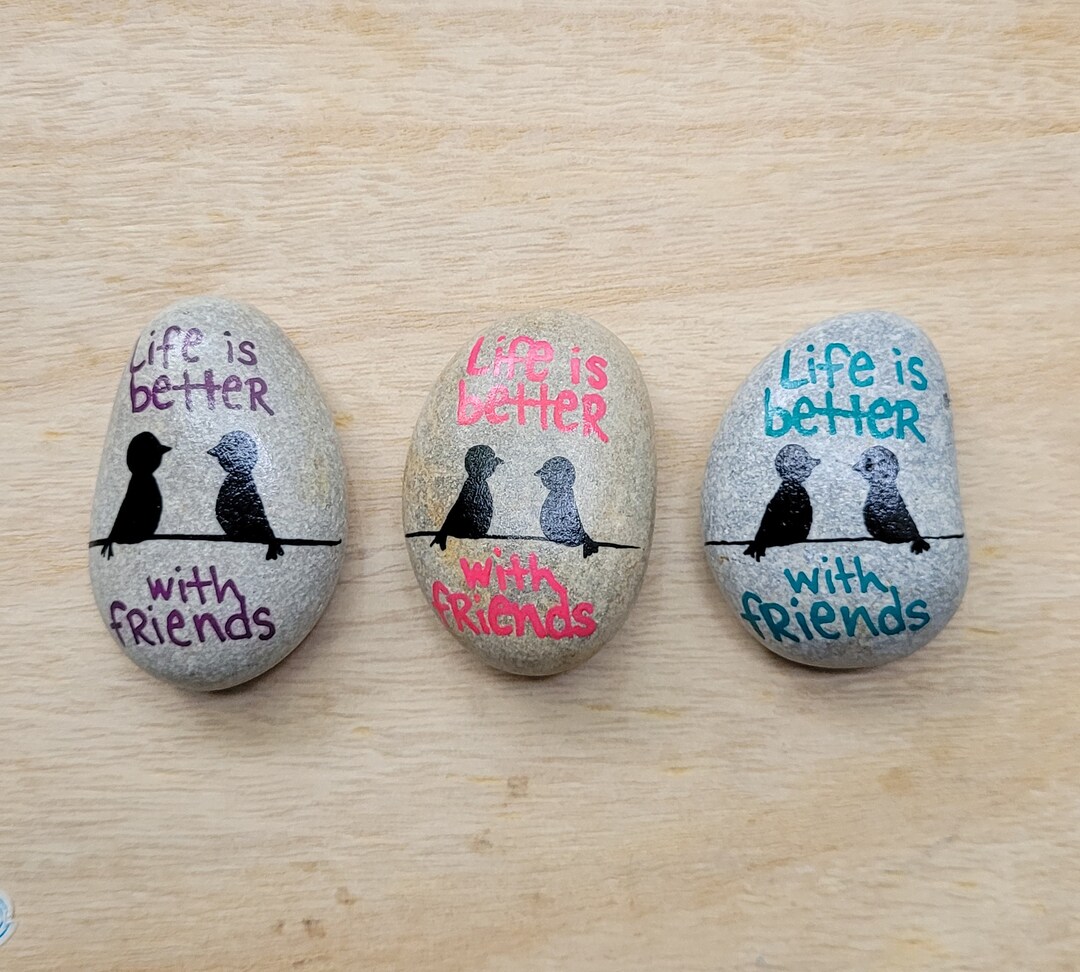 Friendship Stone - Hand Painted Rock -