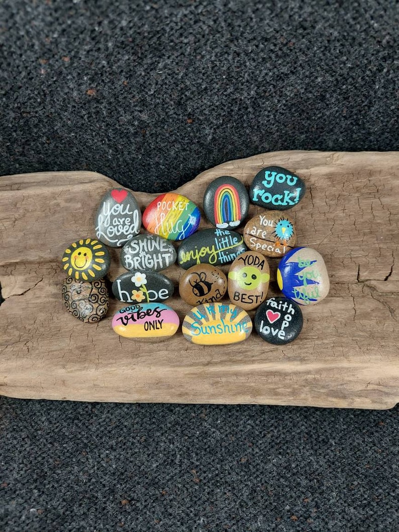 Pocket Hugs Painted Keepsake Rocks Coworker Classroom Etsy