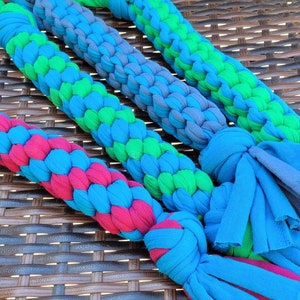 Upcycled T-Shirt Dog Tug Toy: Ethically Handmade, Sturdy Large Breed Toy