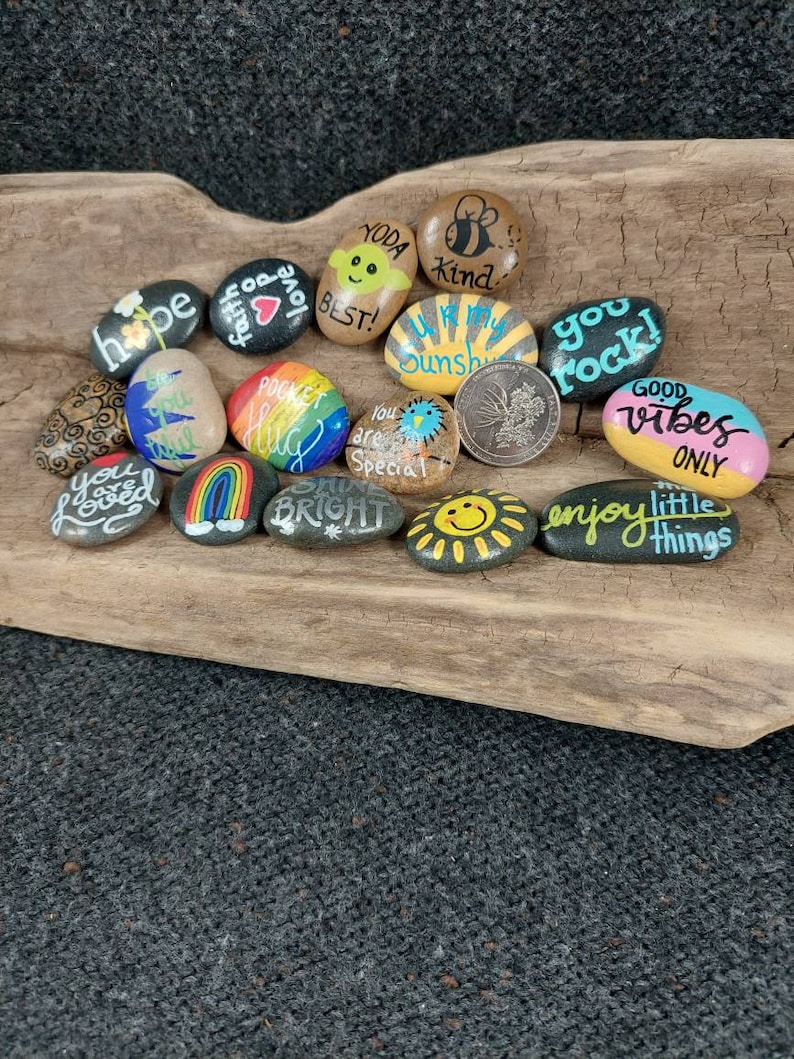 Pocket Hugs Painted Keepsake Rocks Coworker Classroom Etsy
