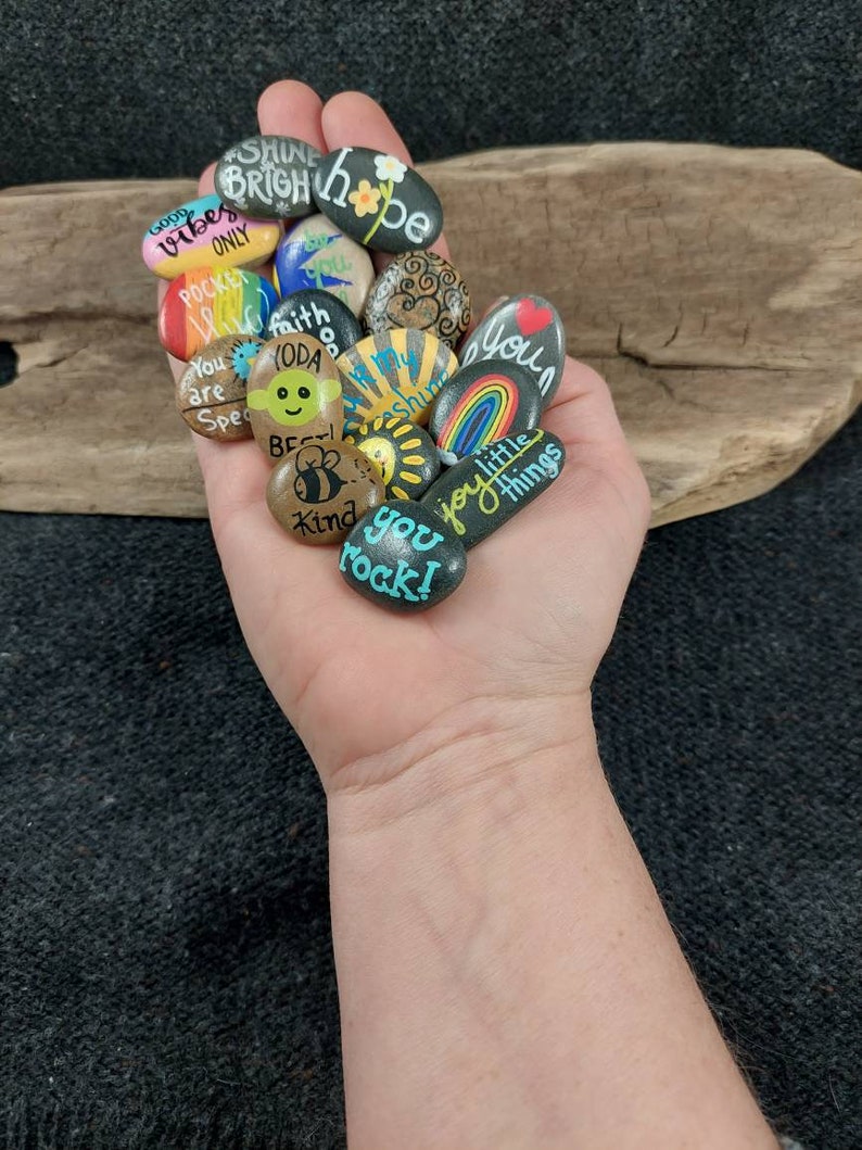 Pocket Hugs Painted Keepsake Rocks Coworker Classroom Etsy