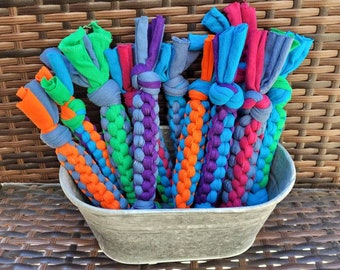 Upcycled T-Shirt Dog Tug Toy: Ethically Handmade, Small Breed