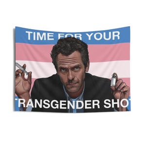 Dr. House トランスジェンダー フラッグ 屋内用壁掛けタペストリー | Dr. House トランスジェンダー フラッグ タペストリー