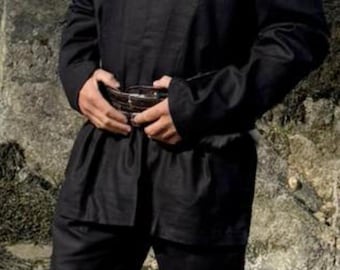 Medieval Unisex Linen Tunic and Pants Set: Renaissance LARP Cosplay Historical Reenactment