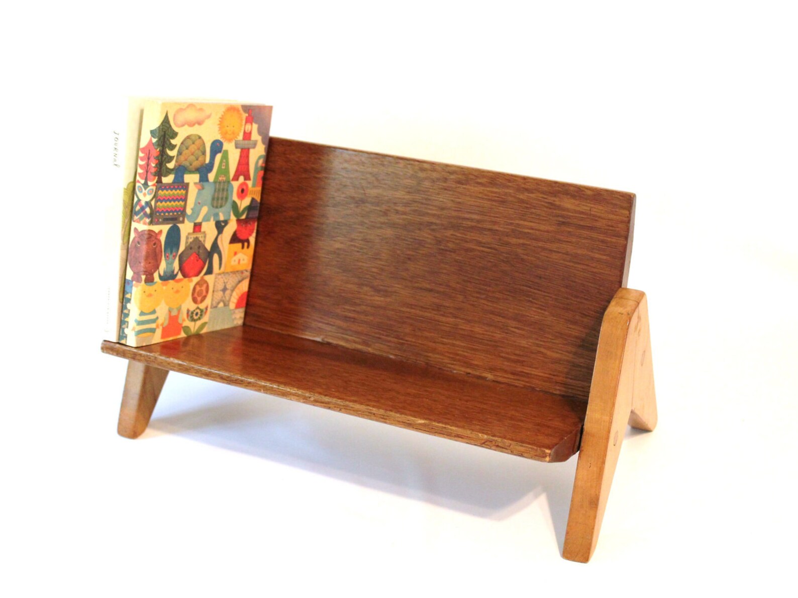 Mid Century Teak Desktop Bookshelf Etsy