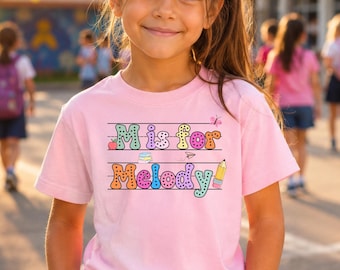 Personalized Back To School Kids Shirt, Alphabet Kids Shirt, Custom Name Shirt For Kids, Cute Kindergarten Shirt, First Day Of School Shirt