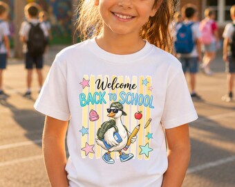 Welcome Back To School Shirt, Cute Goose Teacher Shirt, Back To School Kids Tee, First Day Of School Shirt, Back To School Gift