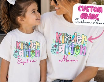 Custom Name Back To School Grade Shirt, Personalized Elementary Kids Name Shirt, First Day Of School Shirt, Grade Level Tees, Teacher Gift