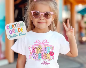 Custom Name Back To School Grade Shirt, Grade Level Team Tees, Personalized Elementary Shirt, First Day Of School Shirt, Teacher Gift BTS02