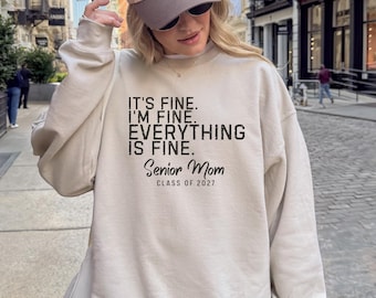 Senior Mom Sweatshirt Class of 2027, Senior Mom Hoodie, High School Senior Mom Shirt, Graduation Mom Shirt