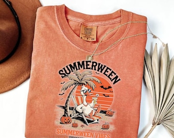 Summerween Skeleton Shirt, Summer-ween Tshirt, Spooky Summer Tee, Summer Halloween Shirt, Halloweener Gift,Year-Round Halloween,Beach Skelly