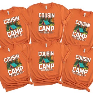 Cousin Camp 2025 Shirt, Family Summer Campfire Shirt, Matching Cousin Camp Shirt, Camping Trip Shirt, Kids Outdoor Adventure Shirt for Him