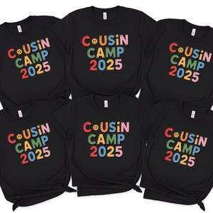 Cousin Camp 2025 Shirt, Family Summer Campfire Shirt, Matching Cousin Camp Shirt, Camping Trip Shirt, Kids Outdoor Adventure Shirt for Him