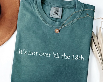 Camiseta Comfort Colors® 18 INNINGS, "No se acaba hasta el 18", camiseta deportiva unisex, regalo para fanáticos del béisbol, sudadera 18 INNINGS