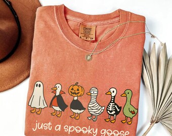 Halloween Goose shirt, just a Spooky Goose t-shirt, Funny Halloween shirt, Spooky Season shirt, Spooky Goosey Shirt, Funny Goose Shirt