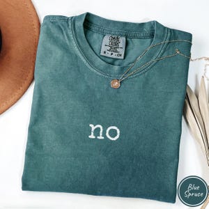 Comfort Colors No Shirt, Minimal Typography Tee, Simple Statement Graphic Shirt, Everyday Casual T-Shirt