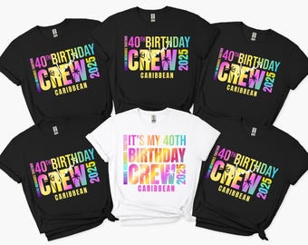 Custom Birthday Trip Shirts 2025 Matching Shirts For 50th Birthday Trip Tshirts Personalized 60th Birthday Trip Shirts Family Vacation Tees