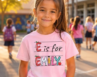 Custom Kids Name Back To School Shirt , Toddler First Day of School Tee Kindergarten Shirt With Name, First Day School Outfit