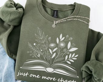 Retro Book Lover Gift, Reading Sweatshirt, Just One More Chapter Sweater, Books Club Matching Pullover, Gift For Librarian, Aesthetic Hoodie