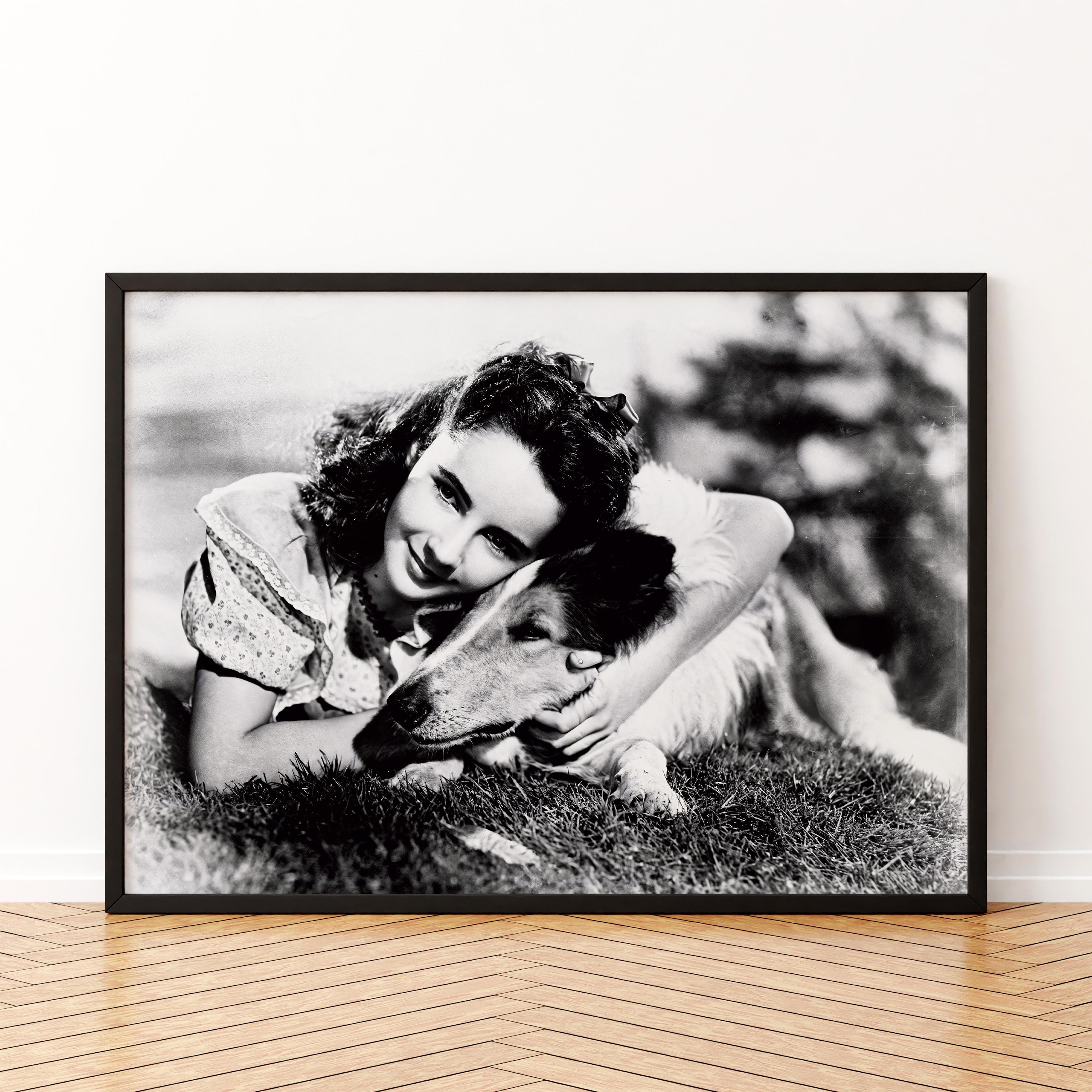 Elizabeth Taylor Photo Print, Young Hollywood Actress With Dog