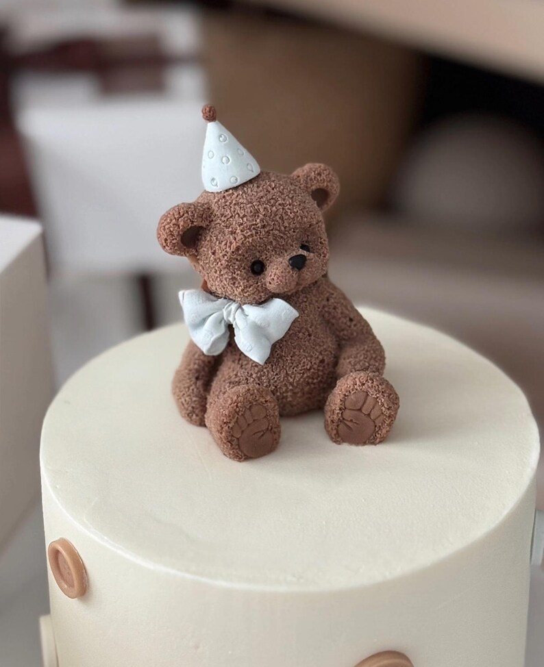 Fondant Teddy Bear Cake Topper , Birthday,baby Shower Decoration - Etsy