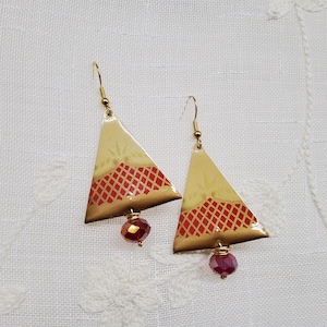 Coronation Day Upcycled Tin Earrings