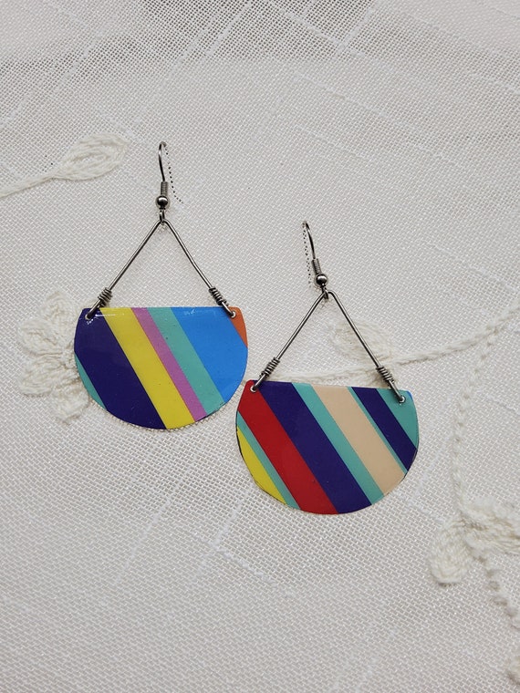 Rainbow High Upcycled Tin Earrings