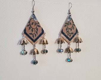 Lady of the Manor Upcycled Tin Earrings