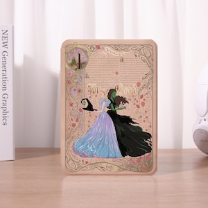 Anpassningsbart fodral med prinsessa och häxa för Kindle 10, 11, 12:e, Paperwhite 10, 11, 12:e, 6" 7", Colorsoft, Kobo Clara 6", Kobo Libra 7, handrem, present