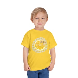 Cute lemon Toddler Short Sleeve Tee, Cute Delicious Design, Baby T-Shirt, Child Top, Fruit Shirt, Fun Kid's Clothing