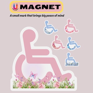 Wheelchair User On Board Please Be Patient Car Magnet Accessible Vehicle Safety Sign Disability Awareness Magnet