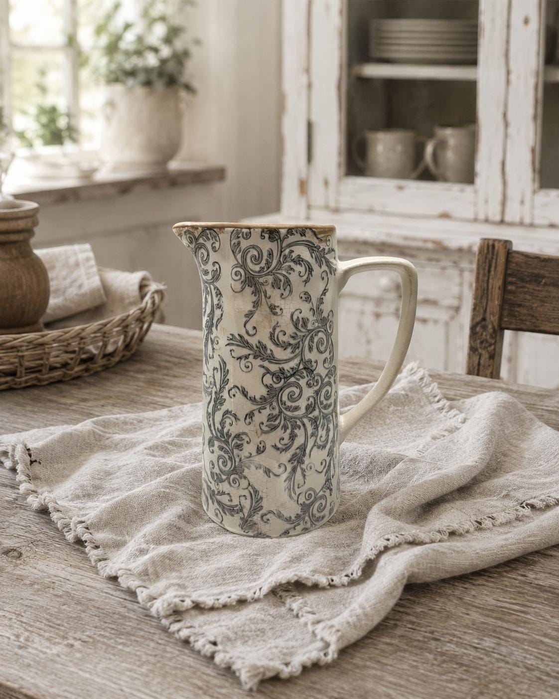 Keramik vase im landhausstil