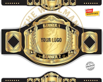 Custom Championship Belt with Your Logo | Personalized Wrestling Belt | Fantasy League Title