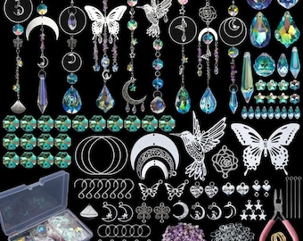 400Pcs DIY Crystal Suncatcher Crafts Kit Suncatchers DIY Making Supplies