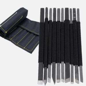 Comfortable Handle Wood Carving Chisel Tools Set 10 Piece Kit for DIY