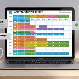 Ultimate Digital Habit Tracker Google Sheets | Daily, Weekly, Monthly Routine Tracker Spreadsheet | Productivity Planner |Instant Download
