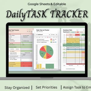 Daily Task Tracker | Weekly To-Do List Planner | Productivity Organizer | Digital Task Manager | Editable Schedule Spreadsheet