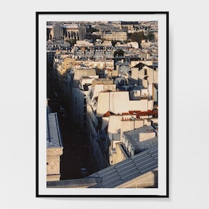 Paris city landscape rooftop architecture photography print Travel wall art, wall hanging travel artwork, hamewarming gift, gift for her
