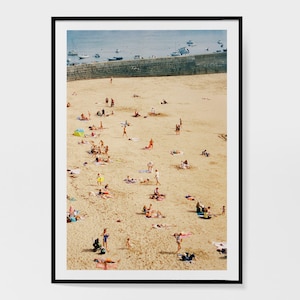 Impresión fotográfica de playa, océano costero, obra de arte para sala de estar, arte de pared, decoración del hogar, póster único / regalo para él, regalo de inauguración de la casa, colgante de pared