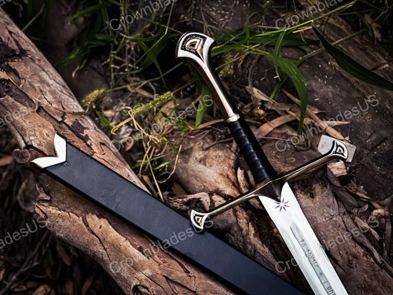 Handmade Anduril Sword Of Aragorn, Viking Master sword Replica, Birthday gift for husband
