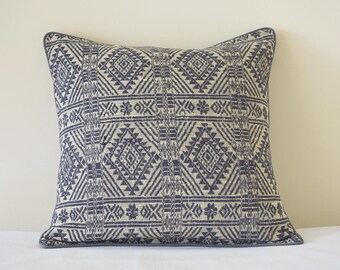 Red Woven Peace Silk Pillow Cover Traditinal Assamese Yarn Dyed Pillow