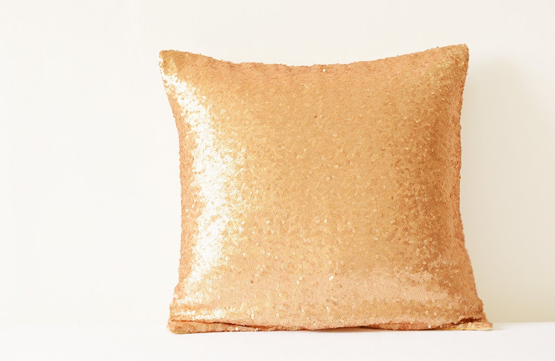 Rose Gold Pillow Cover Metallic Rose Gold Cushion Cover Etsy